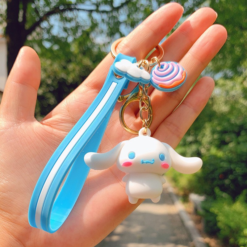 Móc khóa hình chú chó bulldog dễ thương, móc chìa khoá keychain cún dog nhiều màu