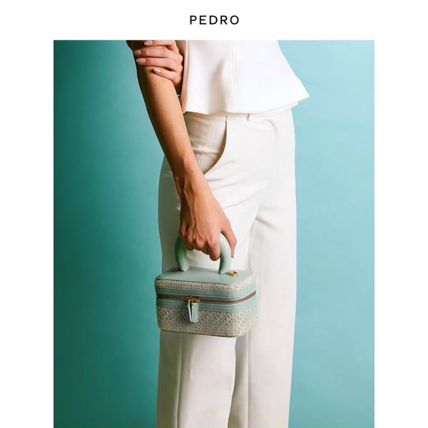 PEDRO - Túi đeo chéo dạng hộp phối zip hàng xuất dư
