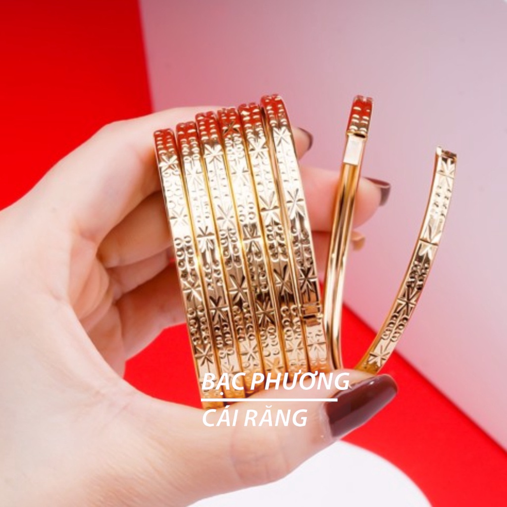 [LOẠI NHẸ KHÓA LƯỠI GÀ) XIMEN BẢN VUÔNG MẠ VÀNG KHÓA GÀI NHƯ VÀNG THẬT 18K CAO CẤP