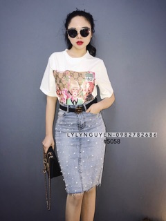 Chân váy jeans ngọc cao cấp hot hit