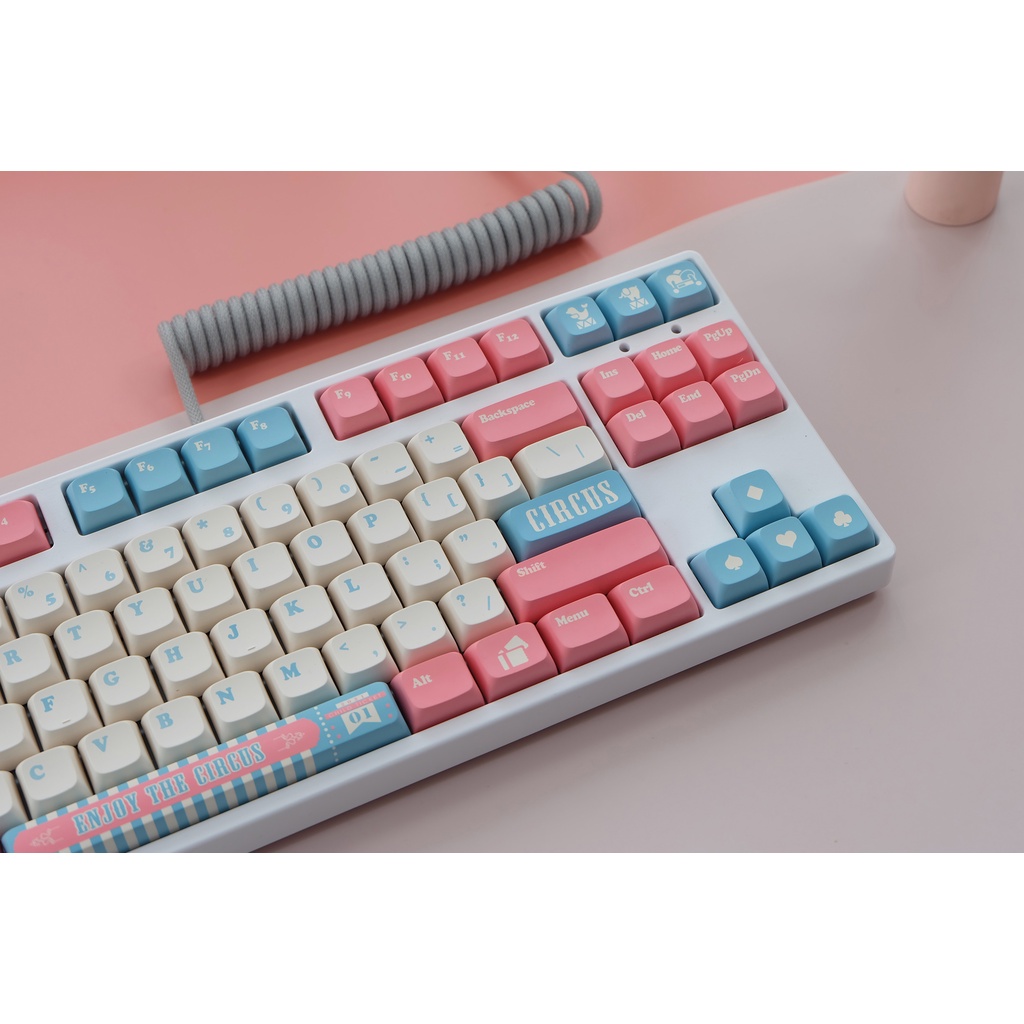 Bàn Phím Cơ 141 Phím Circus Keycap XDA PBT Dye Sub Keycaps Phù Hợp Cho 64/87/104/980.etc