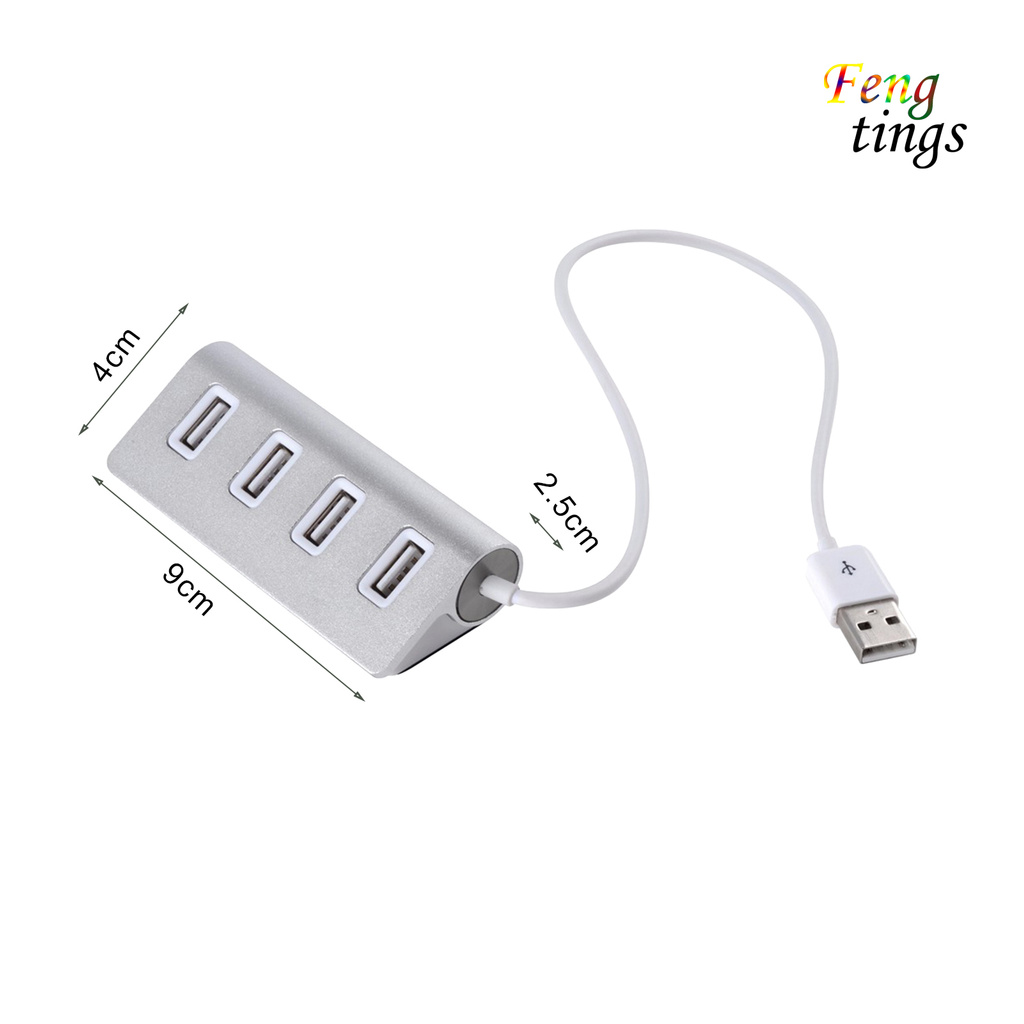 Bộ Hub Dây Usb 2.0 Bằng Hợp Kim Nhôm Đa Năng Cho Máy Tính K1