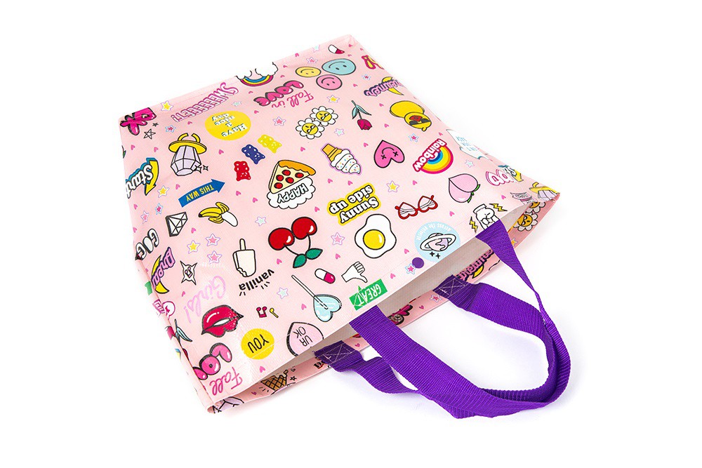 Túi Xách Bằng Vải Chống Thấm Nước Lớn ARTBOX Hàn Quốc Họa Tiết Hình Biểu Tượng Cảm Xúc