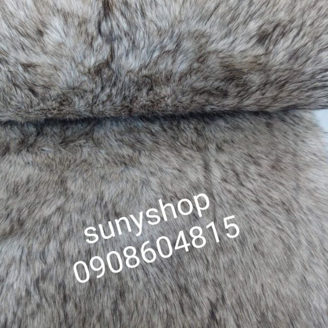 Thảm lông thú màu xám alaska