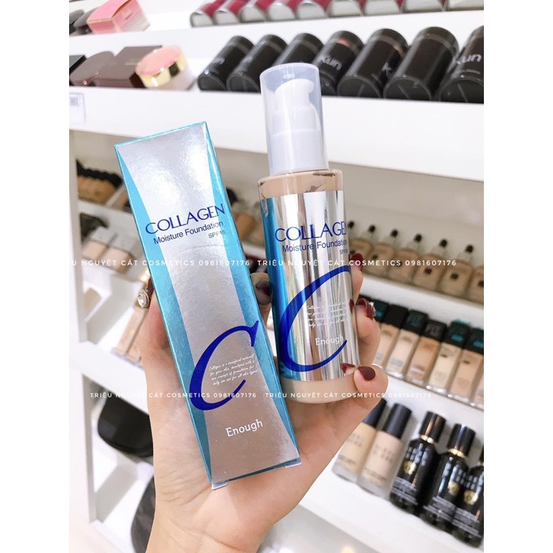 Kem nền Collagen Moisture Foundation 100ml chính hãng Hàn Quốc makeup phù hợp cho tất cả các loại da siêu mềm mịn.