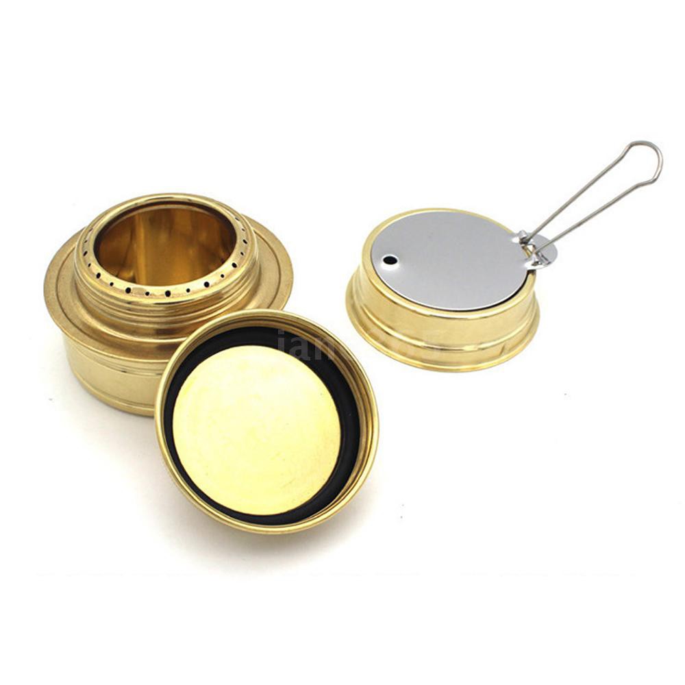 Bếp cồn mini bằng hợp kim đồng siêu nhẹ tiện dụng khi đi cắm trại | BigBuy360 - bigbuy360.vn