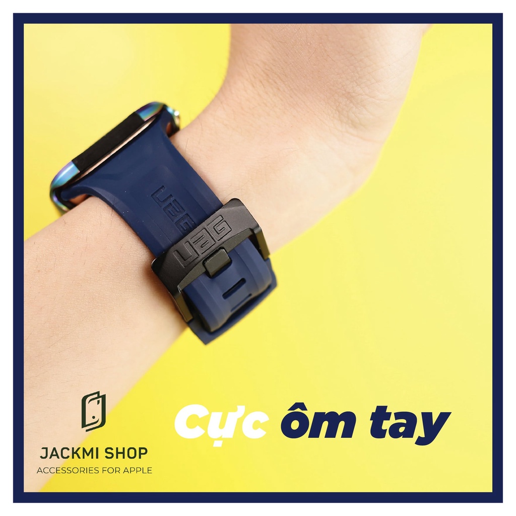 [COMBO 2 MÓN CHÍNH HÃNG] DÂY SILICON SCOUT CHÍNH HÃNG UAG CHO APPLE WATCH + ỐP VIỀN CHÍNH HÃNG WIWU CHO APPLE WATCH