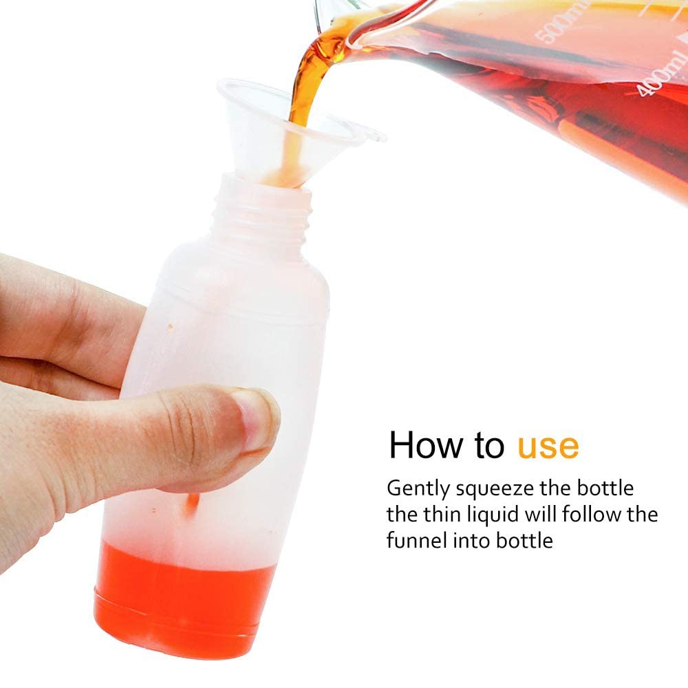 Chai nhựa rỗng trong suốt bằng nhựa PET có nắp đậy có thể đổ đầy chuyên dùng để đựng dầu hoặc màu vẽ và các chất lỏng