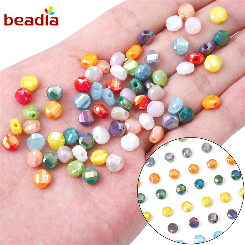 Hạt cườm pha lê BEADIA màu sắc bắt mắt làm trang sức thủ công