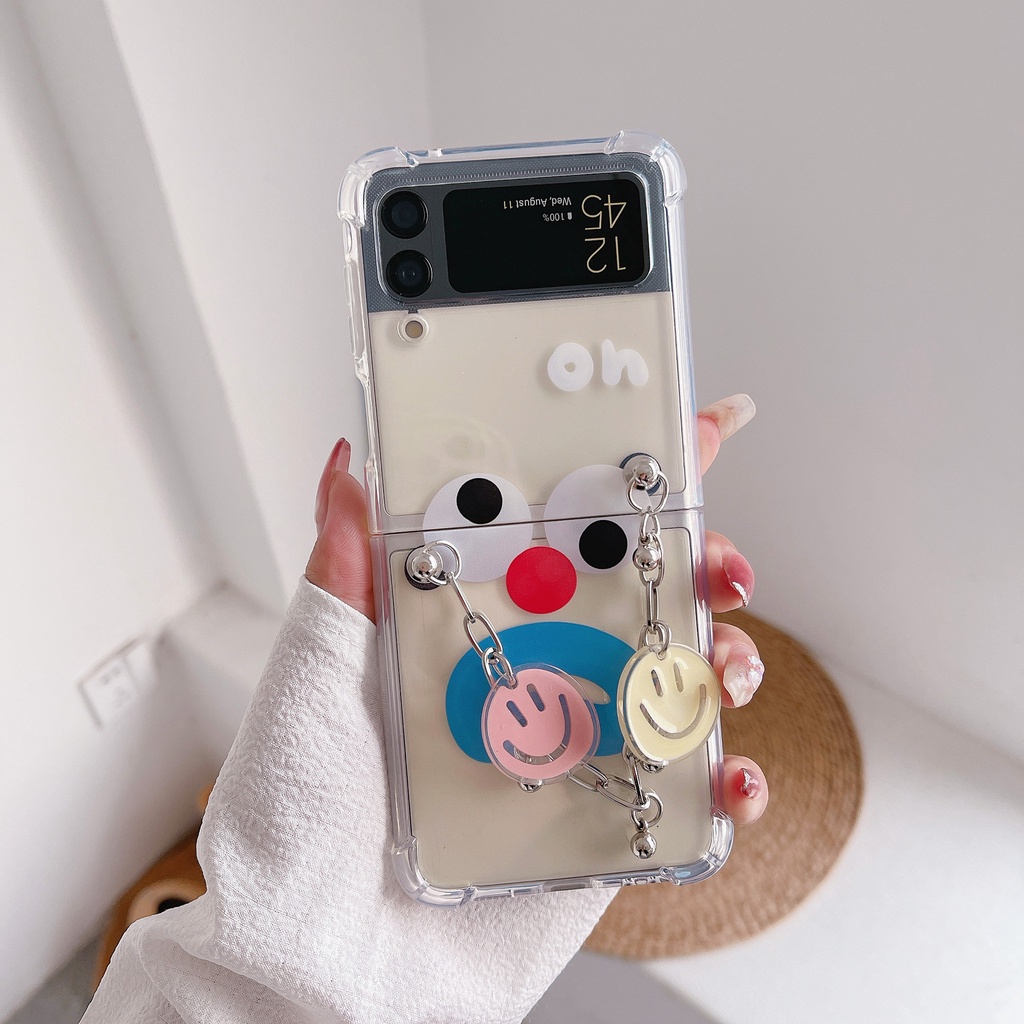 Ốp Điện Thoại TPU Dẻo Họa Tiết Hoạt Hình Biểu Cảm Vui Nhộn Chống Sốc Cho Samsung z Flip 3 5G Galaxy z Flip 3