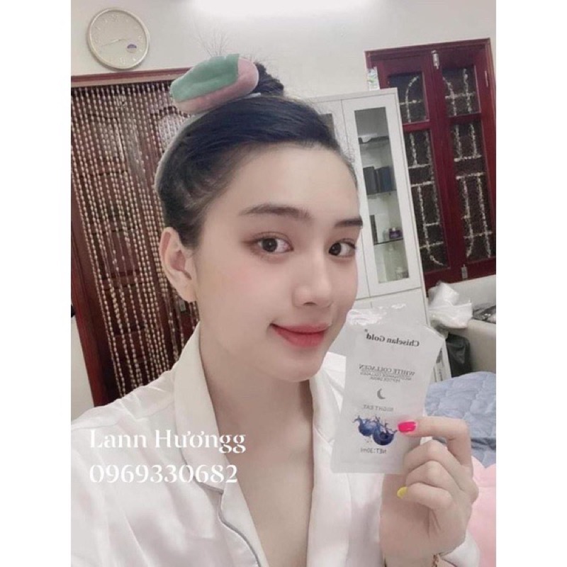 Nước uống white collagen chiselan gold 30 gói 1 hộp.