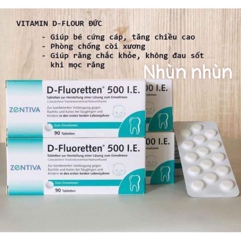 {Date mới}Vitamin D Fluoretten 500 I.E Của Đức Cho Trẻ Sơ Sinh - date mới theo lô