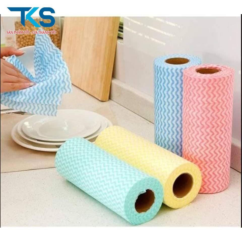 Cuộn 50 khăn vải không dệt lau đa năng nhà bếp