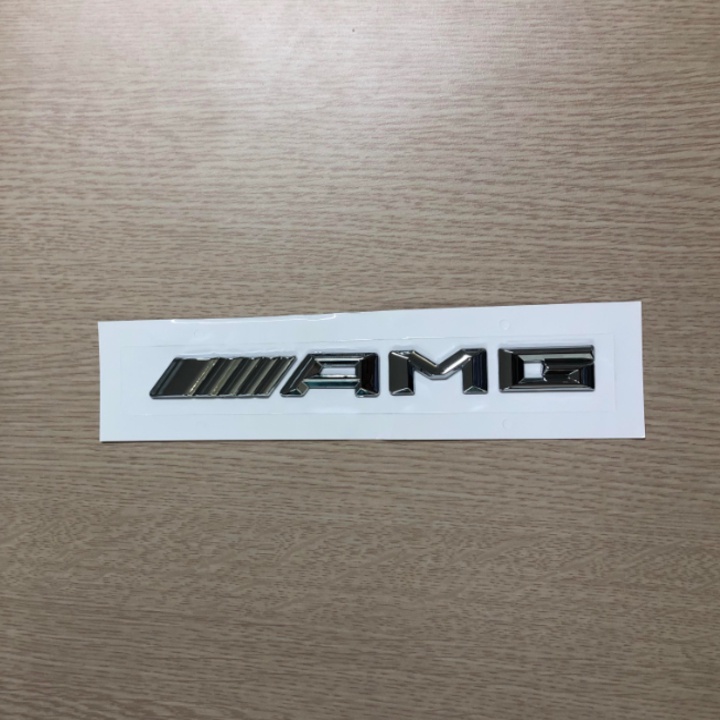 Decal logo 3D chữ nổi AMG dán xe đuôi ô tô - Kích thước:18.5*1.5cm - HÀNG CÓ SẴN