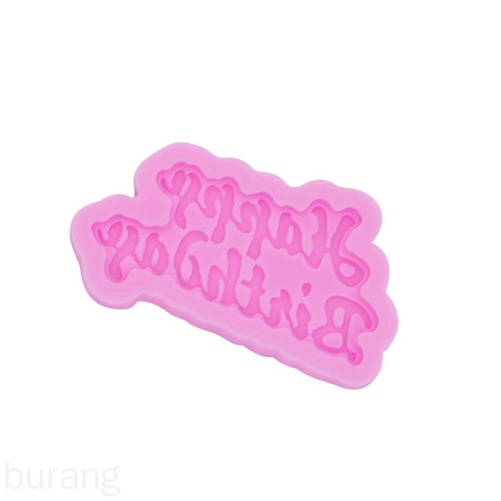 Khuôn silicon họa tiết Happy Birthday 3D làm bánh/socola độc đáo