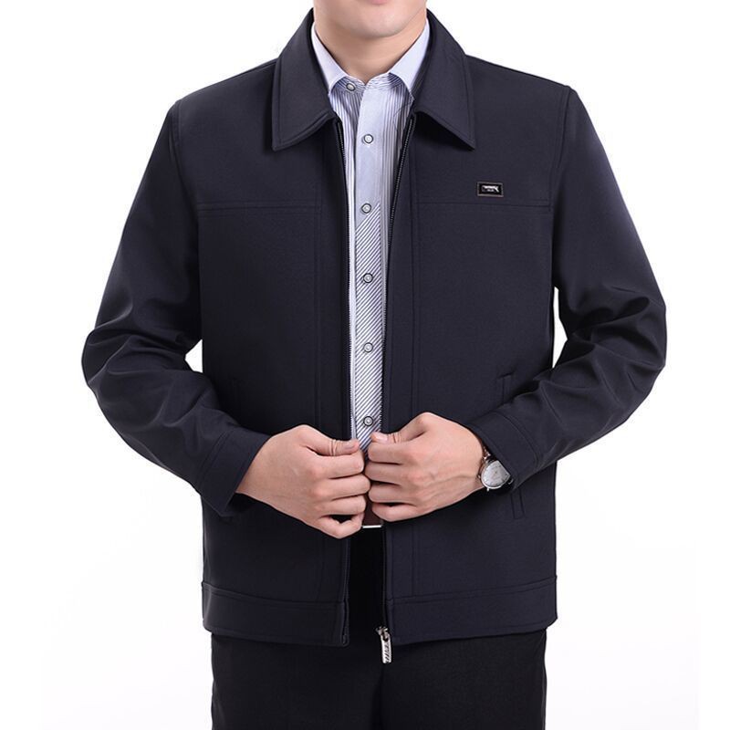 Middle aged fashion▥✠Áo Khoác Bố xuân thu jacket nam Trung Niên 40-60 tuổi