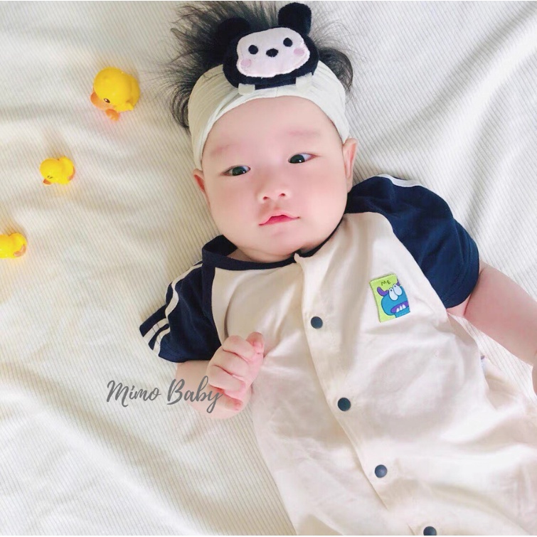 Băng đô thun bản to đính hình con vật ngộ nghĩnh cho bé BD65 Mimo Baby