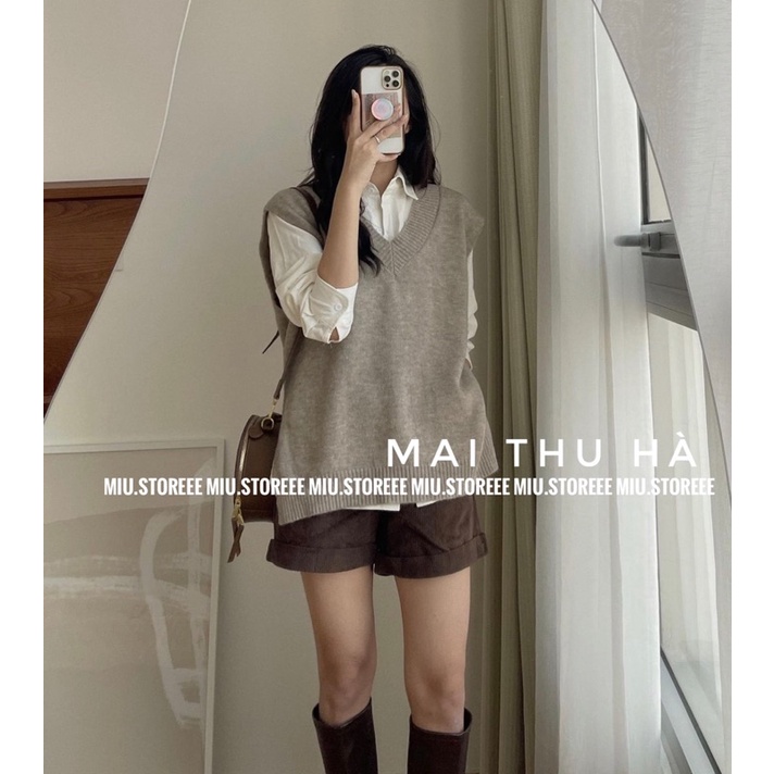 [ẢNH THẬT] ÁO GILE LEN XẺ TÀ | BigBuy360 - bigbuy360.vn