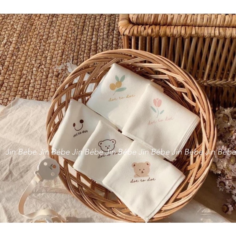 SET 10 KHĂN SỮA SỢI TRE ORGANIC DOTTODOT