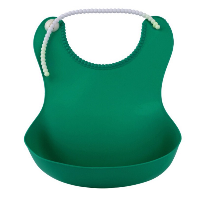 Yếm ăn em bé bằng silicon chống nước nhiều màu sắc dễ thương