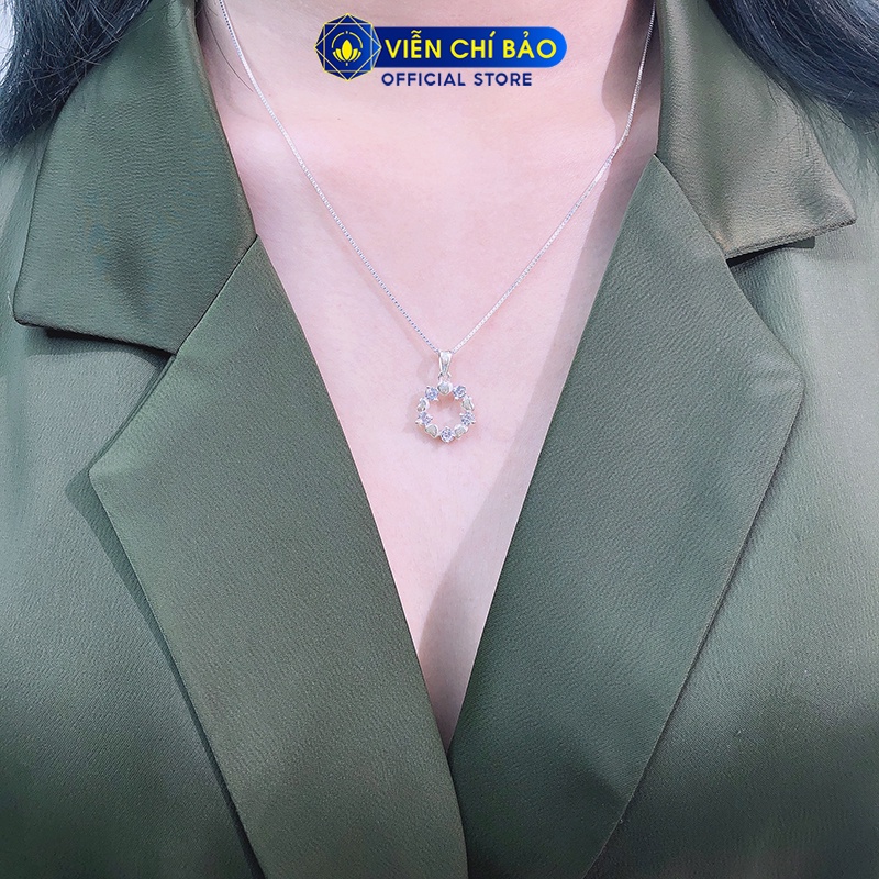 Dây chuyền bạc nữ mặt nguyệt quế chất liệu bạc 925 thời trang phụ kiện trang sức Viễn Chí Bảo D400800