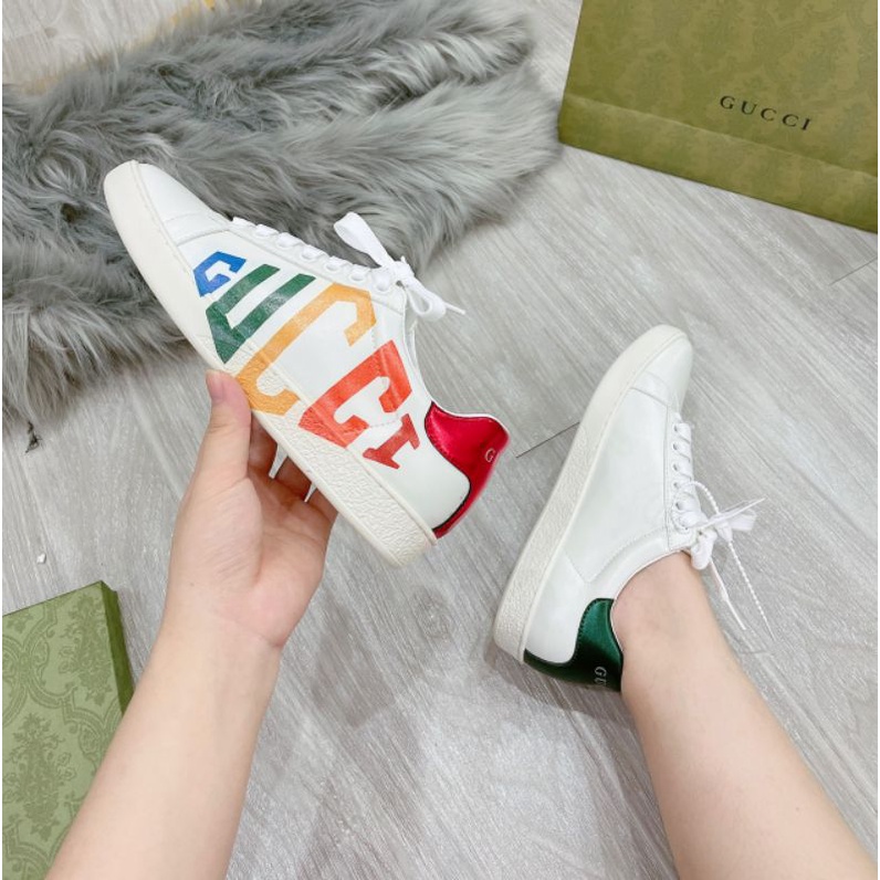 H(ẢNH THẬT) Giày Thể Thao Basic Chữ 7 Màu Gót 2 Màu Da Mềm Êm Fullbox Bill Túi Hãng Cao Cấp