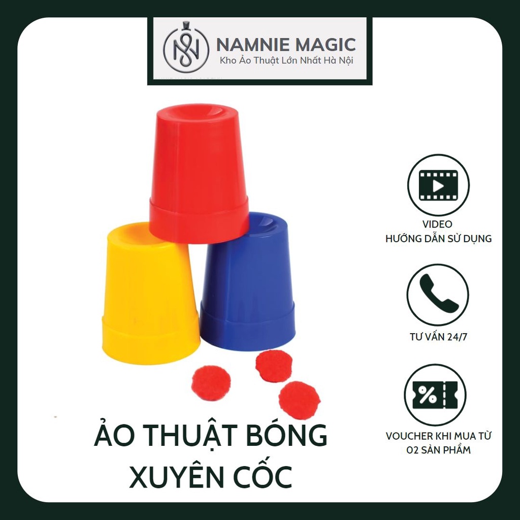 Ảo Thuật Bóng Xuyên Cốc, Cup And Balls Magic, Đạo Cụ Biểu Diễn Đường Phố, Đồ Chơi Sáng Tạo, Kỹ Năng,Vui NhộnCho Bé