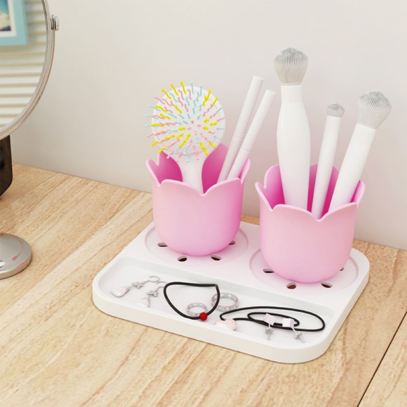 Giá Đỡ Thước Kẻ / Đồ Trang Điểm Hình Bông Hoa Tiện Dụng Cho Phòng Ngủ / Ký Túc Xá