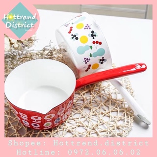 [ORDER] Nồi Chảo Tráng Men Hình Hoạ Tiết, Sử Dụng Cho Mọi Loại Bếp