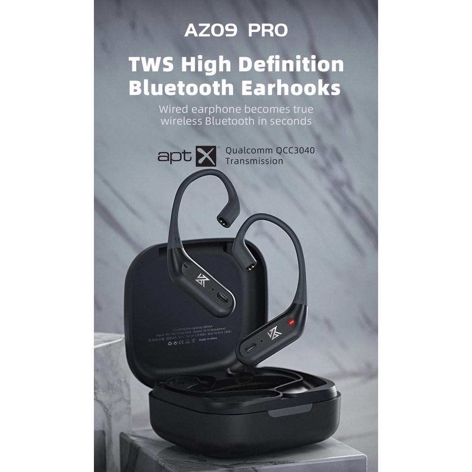 Cáp Bluetooth 5.2 KZ AZ10 AZ09 Pro TWS không dây cho Tai Nghe KZ QKZ CCA BLON 2 pin 0.75mm 0.78mm