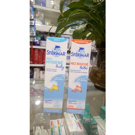 Xịt mũi muối biển cá heo vàng,cam Sterimar (Chính Hãng)
