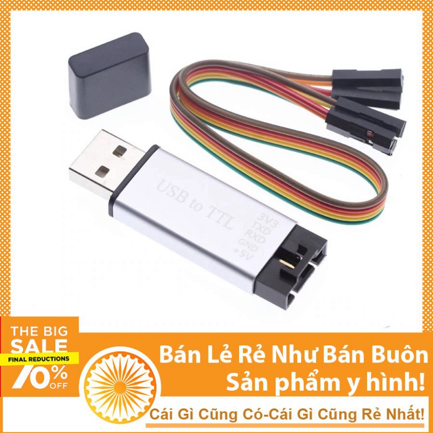 Mạch Chuyển Đổi USB to TTL CP2102 Vỏ Nhôm