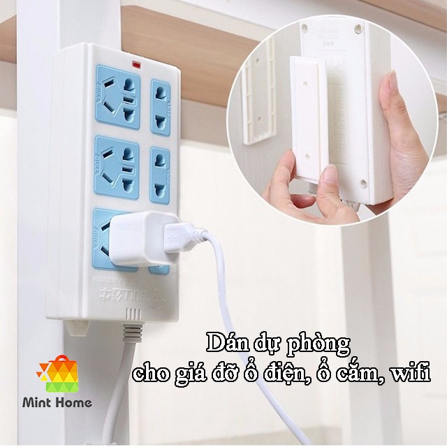 Miếng dán tường keo trong suốt 2 mặt dán tranh ảnh, dự phòng cho kệ remote, kệ góc nhà tắm, kệ treo tường chịu lực