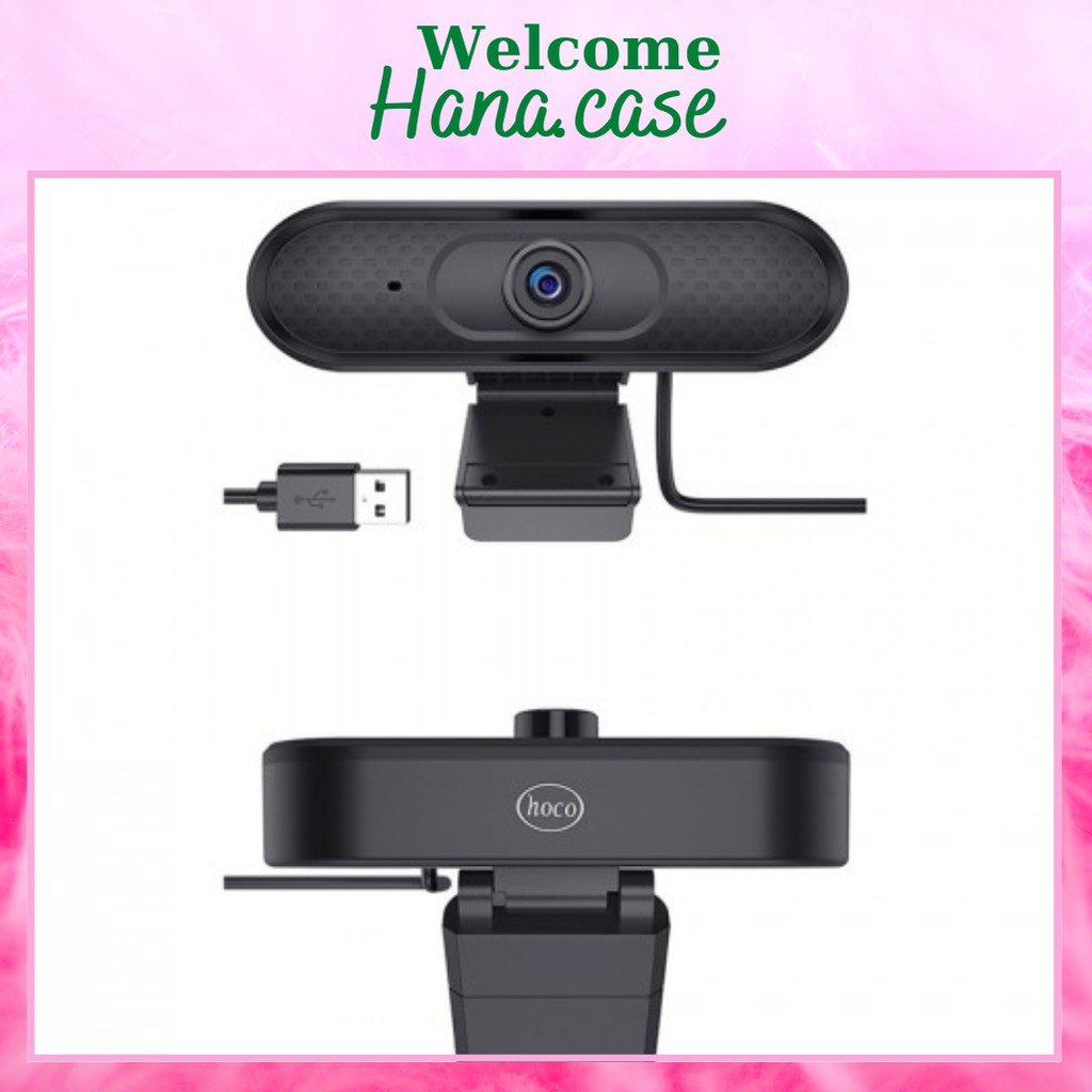 Webcam Hoco DI01 full 1080p có mic, HD siêu nét, chất liệu cao cấp, tương thích với PC và Laptop