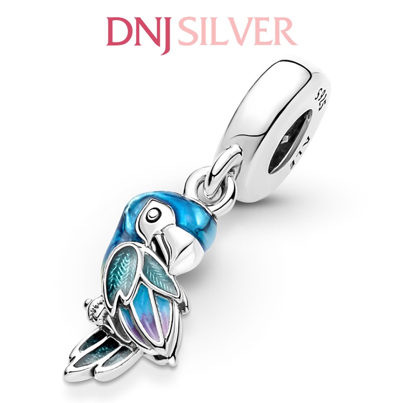 [Hàng cao cấp] Charm bạc 925 cao cấp, hàng chuẩn bạc - Charm Jungle Paradise Parrot thích hợp để mix vòng tay charm