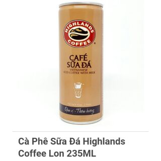Cà Phê sữa đá Highlands coffee lon 235ml