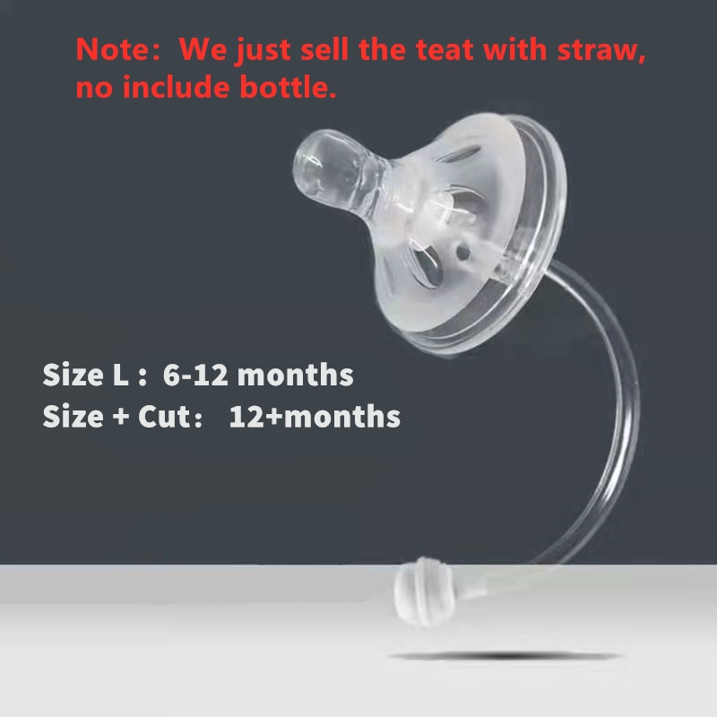 Ti giả tự nhiên có ống hút cho bé uống sữa dùng thay thế cho bình sữa Avent