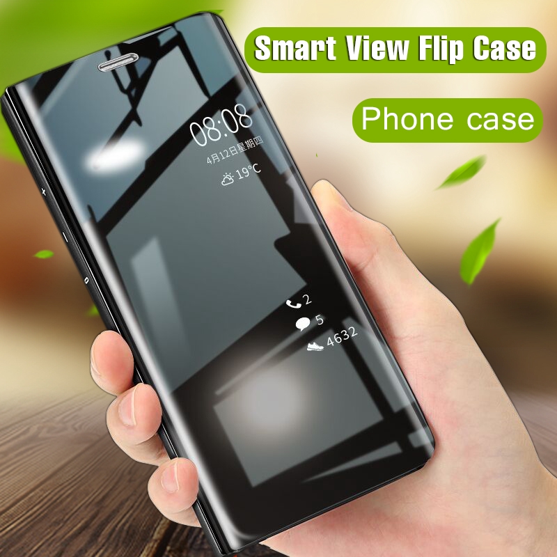 Ốp Lưng Nắp Gập Mặt Gương Cho Apple iPhone 6 6S 7 8 Plus X