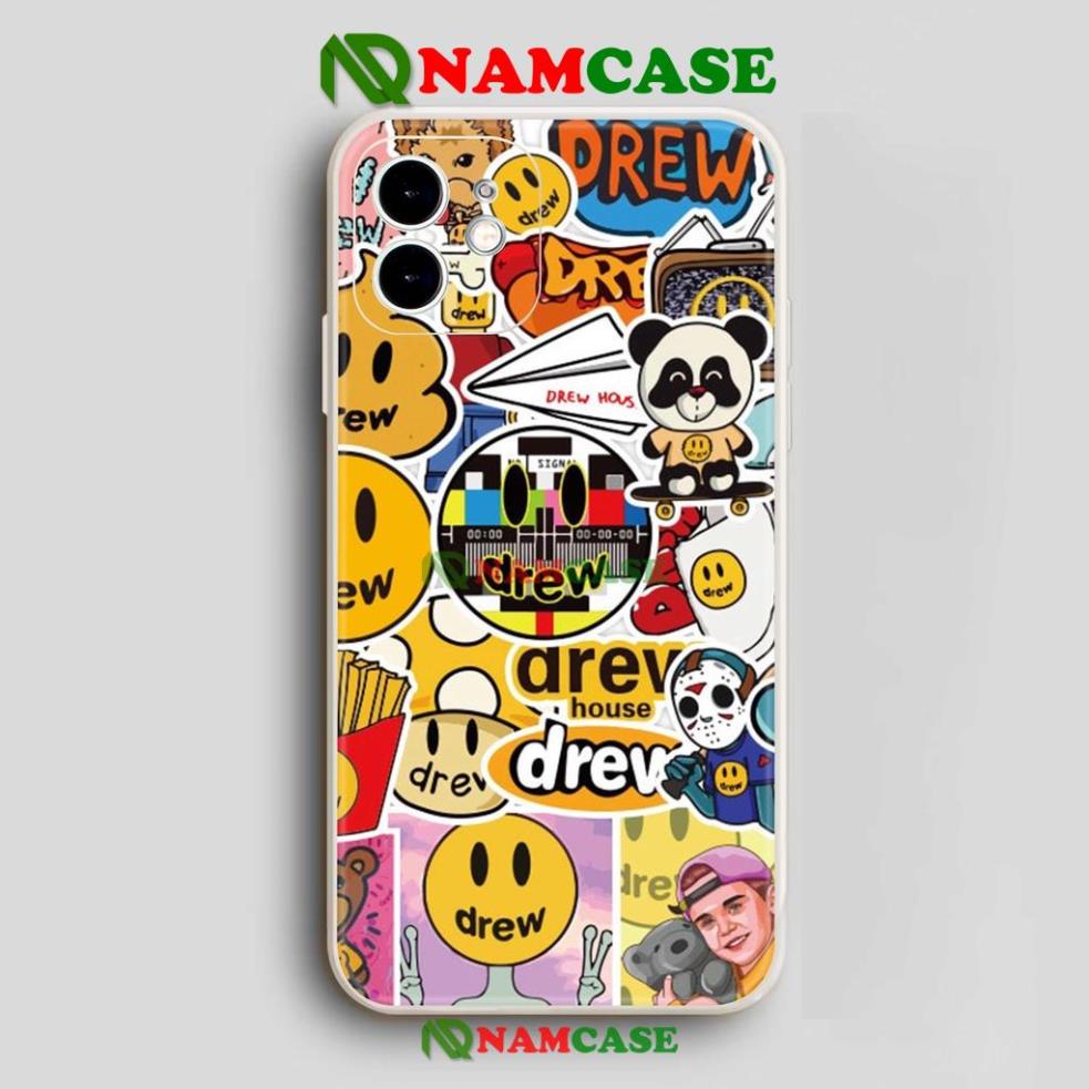 Ốp lưng iPhone Drew cạnh viền vuông silicon mềm dẻo cho iphone 6/6s/7/8/X/XS/XR/11/12/13 Pro Plus Max cute dễ thương đẹp
