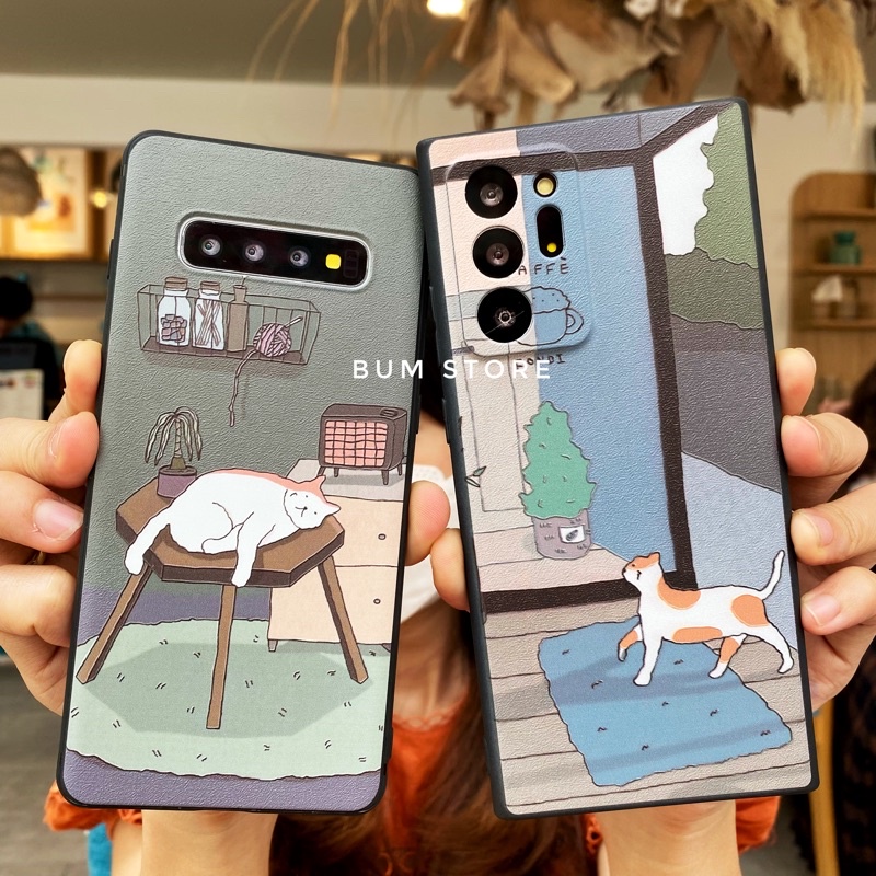 Ốp Lưng Bé Mèo Samsung S23 ULTRA / S23 Plus / S22 ULTRA /S22 Plus / S21 Ultra /Note 20 Ultra / Note 20 / S21 FE In Sần