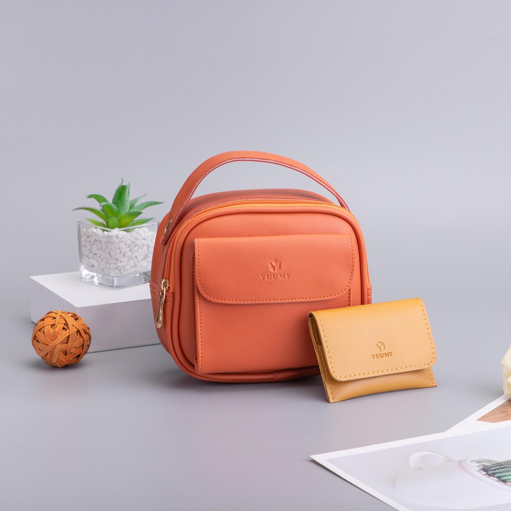 Túi đeo chéo thời trang nữ YUUMY YN44 nhiều màu (Tặng ví cầm tay YV12)
