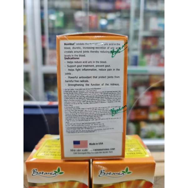 BoniGut - Boni Gut Giảm nguy cơ, triệu chứng bệnh gout [boni gut]