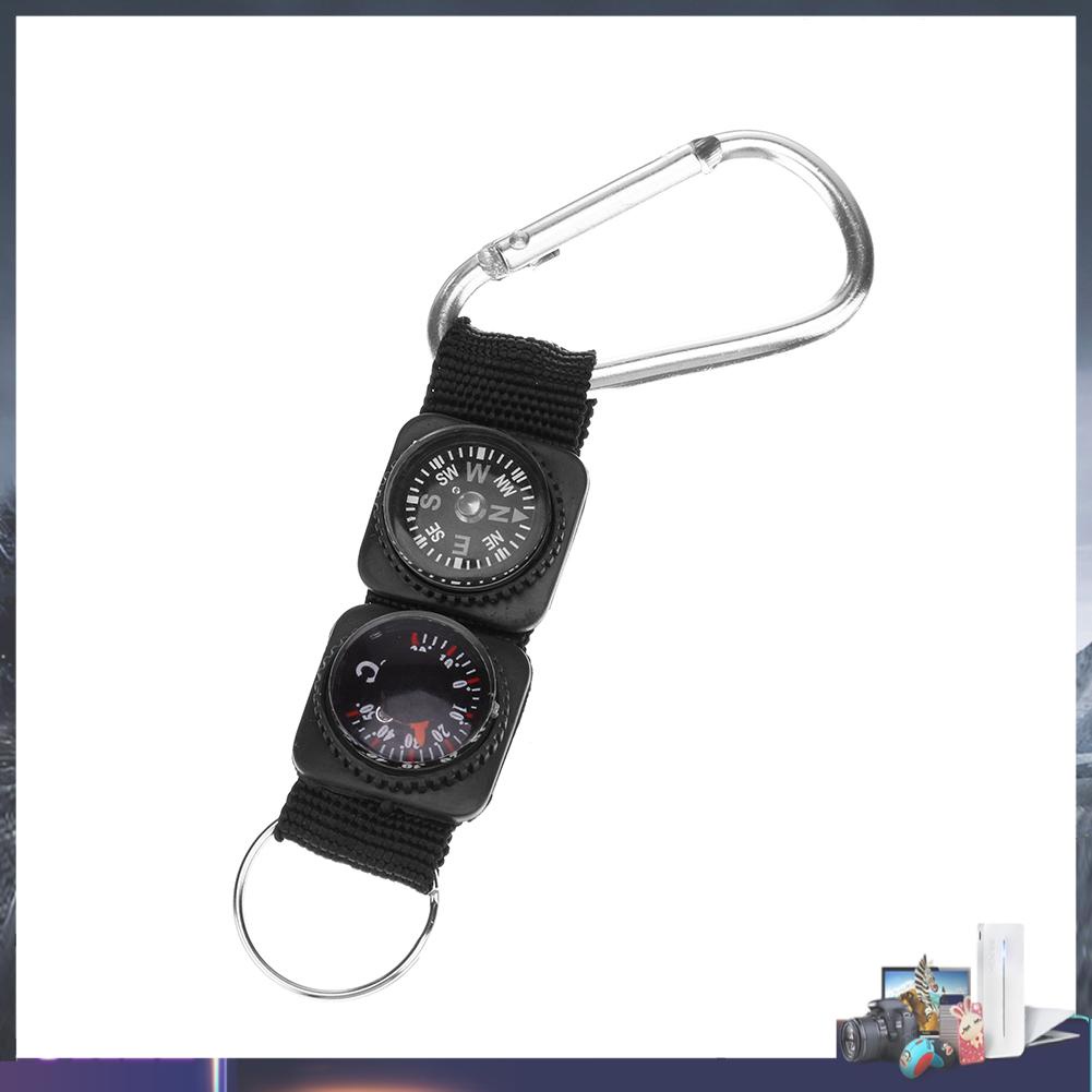 Móc khóa 3 trong 1 tích hợp la bàn và nhiệt kế