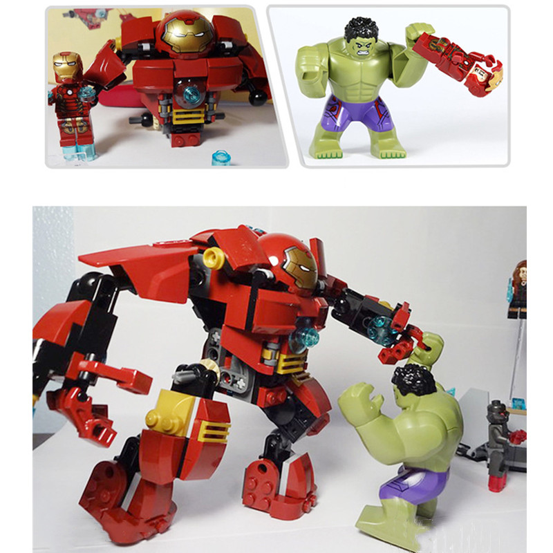 Bộ đồ chơi xếp hình Iron Man Hulkbuster 248 miếng tương thích với LEGO