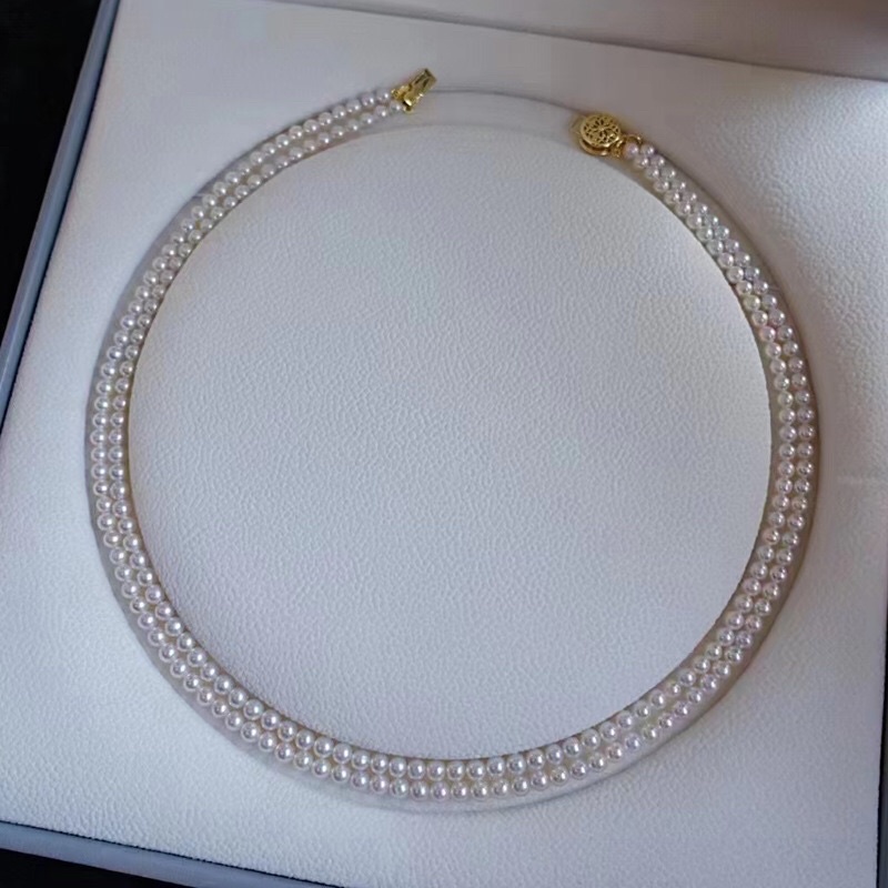Dây Chuyền Choker Ngọc Trai 4ly Hai Sợi Đôi Thời Trang Cho Nàng - Ngọc Trai Trường Thịnh