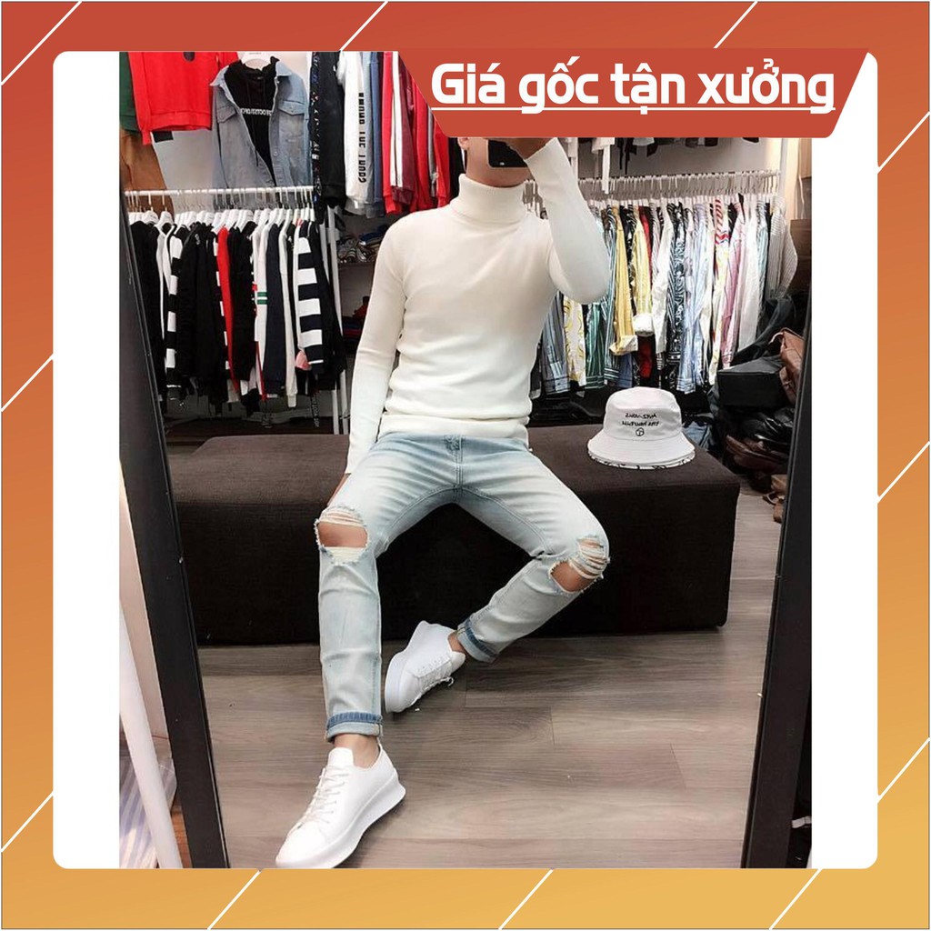 HÀNG VIỆT NAM CHẤT LƯỢNG CAO Áo Len Nam Cổ Lọ Loại Dày Đẹp GIÁ THẤP