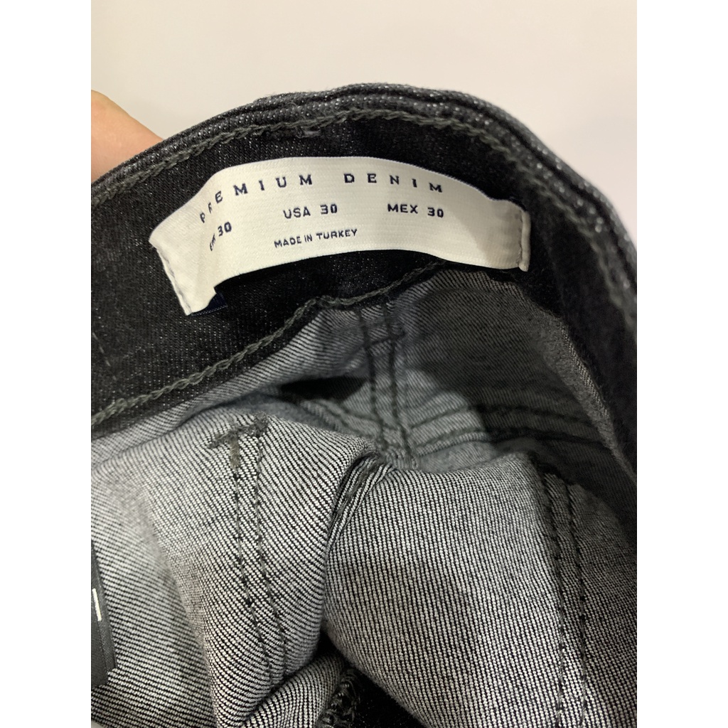 Quần jean nam cao cấp ống ôm côn màu xám khói ZR co giãn skinny