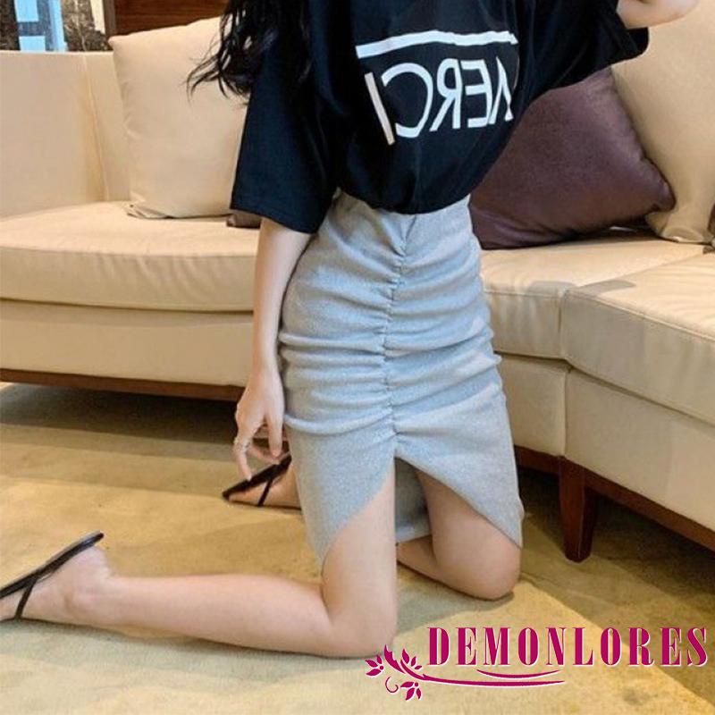 Chân Váy Bút Chì Lưng Cao Màu Sắc Thời Trang Cho Nữ