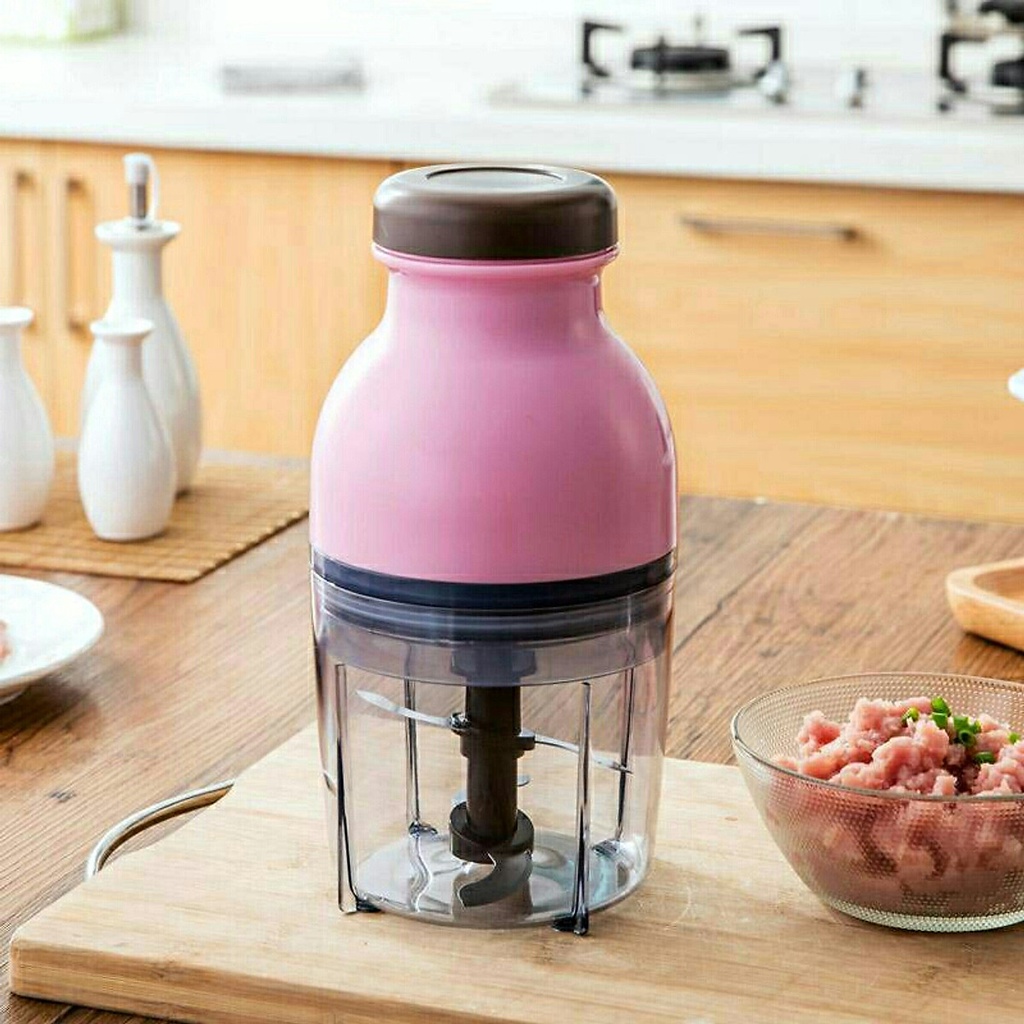 Máy xay thịt đa năng cối inox 304, Máy xay Cầm Tay Mini Sạc Điện 250ml