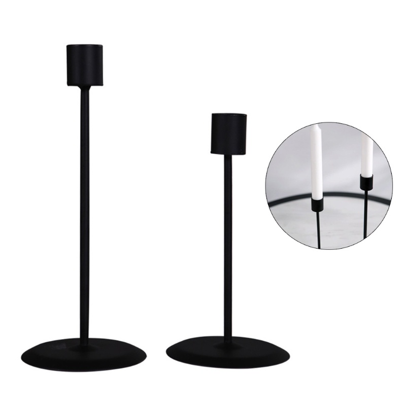 Bộ 2 Giá Đỡ Đèn Cầy Phong Cách Retro Lãng Mạn